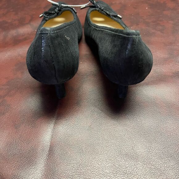 Alex Marie NWOT black suede kitten heel pumps heels, size 7 - Picture 3 of 10